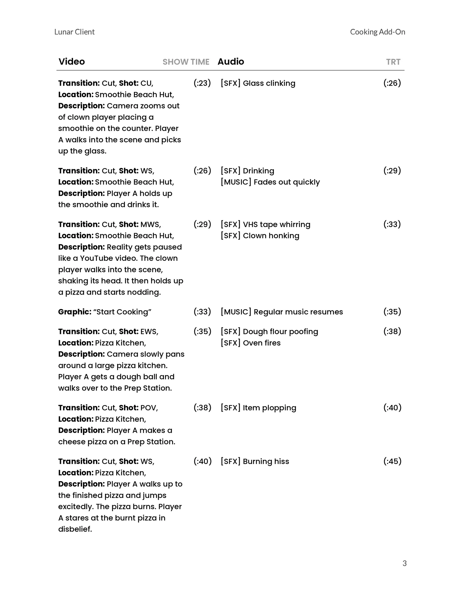 Cooking Script Page 3