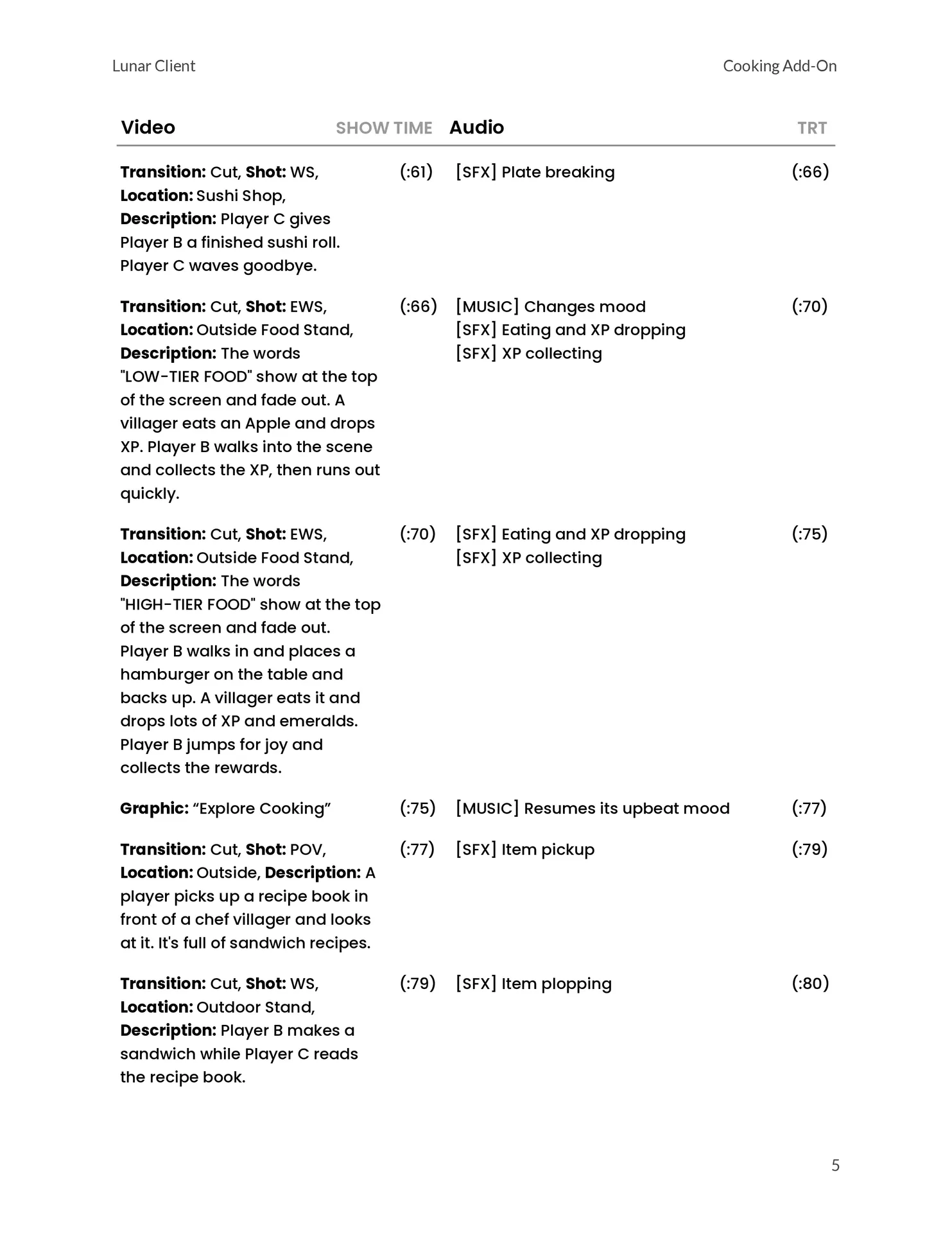 Cooking Script Page 5